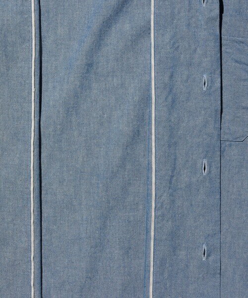 BEAMS PLUS（ビームスプラス）の「MIL Open Collar Chambray（シャツ/ブラウス・メンズ・ブルー/サックスブルー・S/L/M/XL）」の10枚目の写真