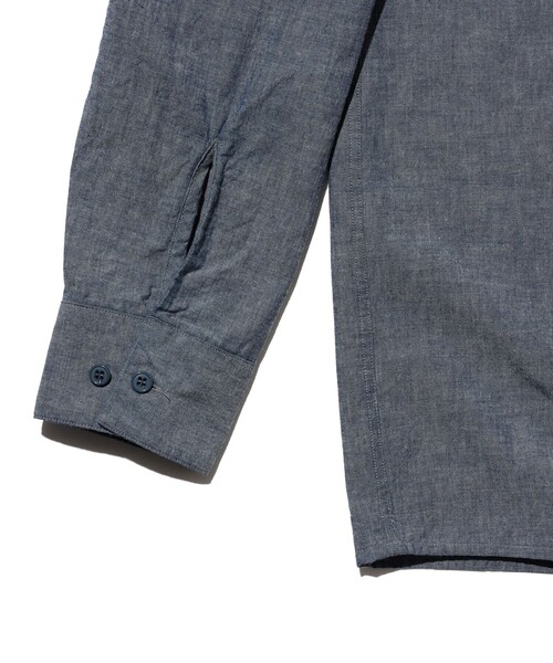 BEAMS PLUS（ビームスプラス）の「MIL Open Collar Chambray（シャツ/ブラウス・メンズ・ブルー/サックスブルー・S/L/M/XL）」の15枚目の写真