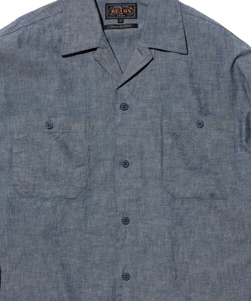 BEAMS PLUS（ビームスプラス）の「MIL Open Collar Chambray（シャツ/ブラウス・メンズ・ブルー/サックスブルー・S/L/M/XL）」の16枚目の写真