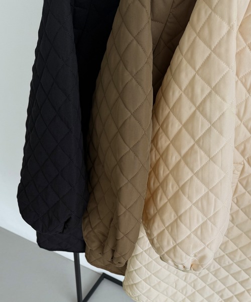 callautia（カラウティア）の「金ボタンノーカラーキルティングコート（ノーカラーコート・レディース・モカ/ブラック/アイボリー・SMALL/MEDIUM/LARGE）」の21枚目の写真