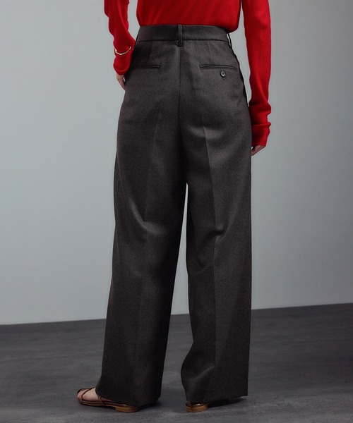 ウールタックワイドパンツ / セットアップ対応（スラックス）｜SALON
