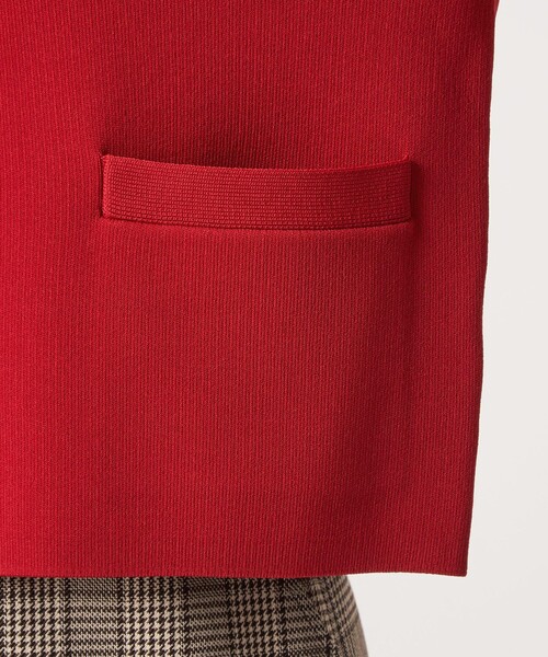 green label relaxing(グリーンレーベルリラクシング)の「フォルム ゴールドカラーボタン ニット カーディガン ウォッシャブル(カーディガン/ボレロ・レディース・オフホワイト/レッド/ネイビー・FREE)」の22枚目の写真