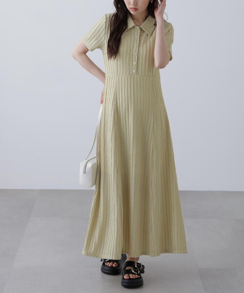 FREE'S MART(フリーズマート)の「◆カットジャガードポロワンピース(ワンピース・レディース・ホワイト/ブラック/イエロー・SMALL/MEDIUM)」の17枚目の写真