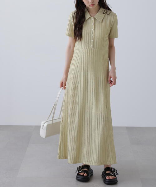 FREE'S MART(フリーズマート)の「◆カットジャガードポロワンピース(ワンピース・レディース・ホワイト/ブラック/イエロー・SMALL/MEDIUM)」の16枚目の写真