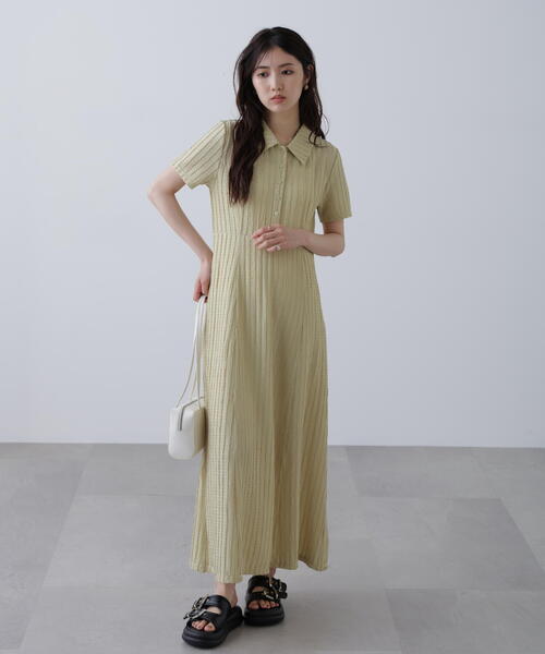 FREE'S MART(フリーズマート)の「◆カットジャガードポロワンピース(ワンピース・レディース・ホワイト/ブラック/イエロー・SMALL/MEDIUM)」の13枚目の写真