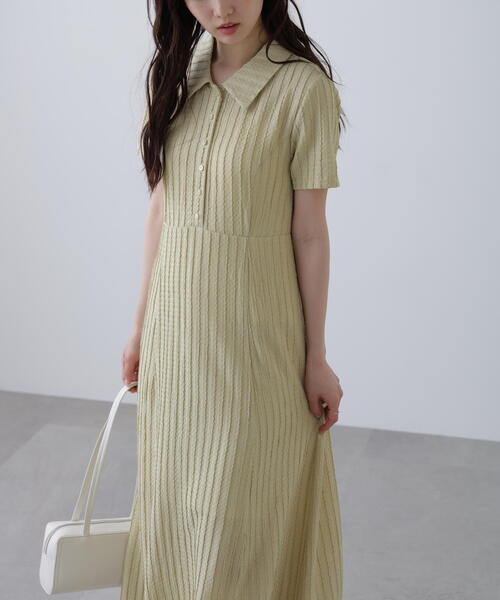 FREE'S MART(フリーズマート)の「◆カットジャガードポロワンピース(ワンピース・レディース・ホワイト/ブラック/イエロー・SMALL/MEDIUM)」の12枚目の写真