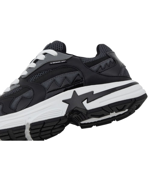 A BATHING APE(アベイシングエイプ)の「BAPE SHARK STA #3(スニーカー・メンズ・グレー/ブラック・8/9/8.5/9.5/7/12/11/10/13)」の4枚目の写真