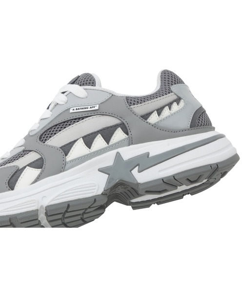 A BATHING APE(アベイシングエイプ)の「BAPE SHARK STA #3(スニーカー・メンズ・グレー/ブラック・8/9/8.5/9.5/7/12/11/10/13)」の5枚目の写真
