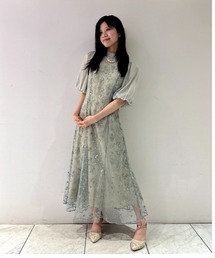 Paradipe Picnicパラダイスピクニック花柄ドット半袖チュニックドレス ROPE' PICNIC（ロペピクニック）の「ドット/花柄ウエスト