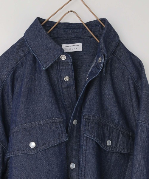 LOWRYS FARM（ローリーズファーム）の「デニムシャツワンピース　 573276（ワンピース・キッズ・ワンウォッシュ/ブルー・110cm/120cm/130cm/140cm/150cm）」の16枚目の写真