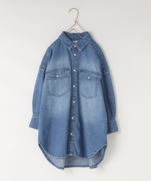 LOWRYS FARM（ローリーズファーム）の「デニムシャツワンピース　 573276（ワンピース・キッズ・ワンウォッシュ/ブルー・110cm/120cm/130cm/140cm/150cm）」の17枚目の写真