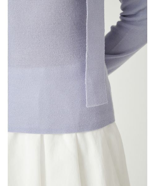 FRAY I.D（フレイアイディー）の「ウールアクリルオフショルプルオーバーニット（ニット/セーター・レディース・ベージュ/ブラック/ブルー・F）」の10枚目の写真