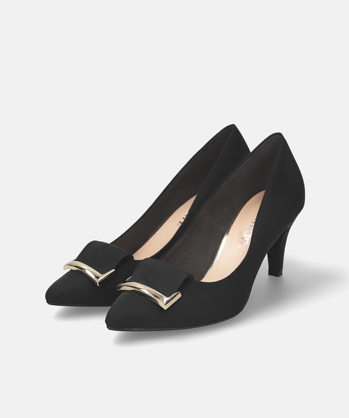 MAMIAN（マミアン）の「アーモンドトゥ リボンバックル パンプス (7.0cmヒール)（パンプス・レディース・ネイビー/ベージュ/ブラック/チャコールグレー/グレイッシュベージュ/ブラック系その他・24.5cm/24.0cm/23.5cm/23.0cm/22.5cm/22.0cm）」の21枚目の写真