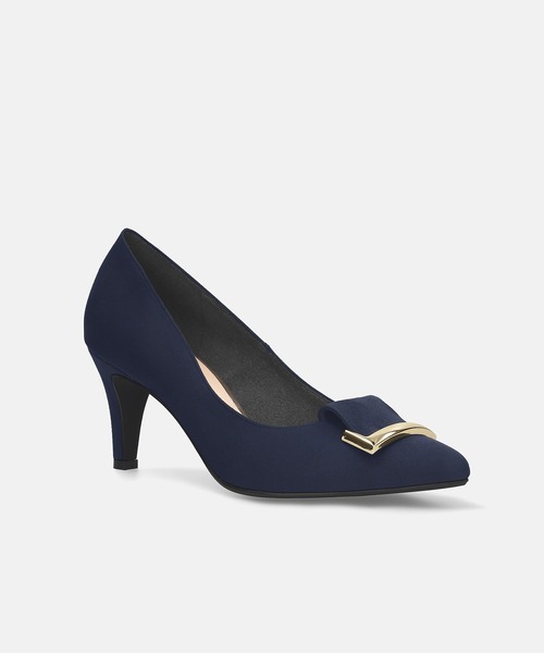 MAMIAN（マミアン）の「アーモンドトゥ リボンバックル パンプス (7.0cmヒール)（パンプス・レディース・ネイビー/ベージュ/ブラック/チャコールグレー/グレイッシュベージュ/ブラック系その他・24.5cm/24.0cm/23.5cm/23.0cm/22.5cm/22.0cm）」の13枚目の写真