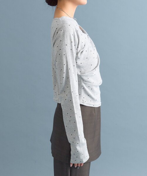 mystic（ミスティック）の「【6色展開 / WEB限定カラーあり！】オフショルロングTシャツ（Tシャツ/カットソー・レディース・ブラック/グレー系その他2/ネイビー/ホワイト/グレー/オフホワイト・FREE/2）」の17枚目の写真