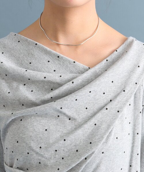 mystic（ミスティック）の「【6色展開 / WEB限定カラーあり！】オフショルロングTシャツ（Tシャツ/カットソー・レディース・ブラック/グレー系その他2/ネイビー/ホワイト/グレー/オフホワイト・FREE/2）」の8枚目の写真