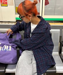 CIAOPANIC TYPY（チャオパニックティピー）の「【アソート加工/ジャケット見え◎】【UNISEX】フード付きチェックシャツ（シャツ/ブラウス）」