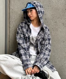 CIAOPANIC TYPY | 【アソート加工/ジャケット見え◎】【UNISEX】フード付きチェックシャツ(シャツ/ブラウス)