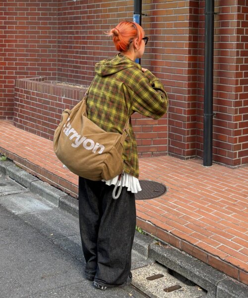 CIAOPANIC TYPY（チャオパニックティピー）の「【アソート加工/ジャケット見え◎】【UNISEX】フード付きチェックシャツ（シャツ/ブラウス・レディース・ネイビー/グレー/イエロー/グリーン・MEDIUM/LARGE）」の15枚目の写真