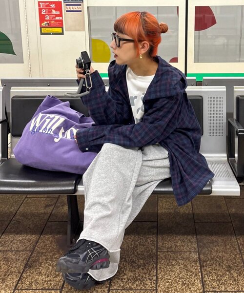 CIAOPANIC TYPY（チャオパニックティピー）の「【アソート加工/ジャケット見え◎】【UNISEX】フード付きチェックシャツ（シャツ/ブラウス・レディース・ネイビー/グレー/イエロー/グリーン・MEDIUM/LARGE）」の20枚目の写真