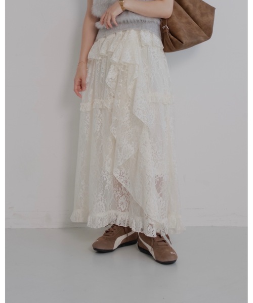 jumelle（ジュメロ）の「ビンテージレーススカート（スカート・レディース・アイボリー・FREE）」の12枚目の写真