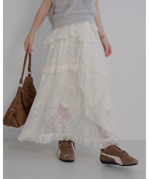 jumelle（ジュメロ）の「ビンテージレーススカート（スカート・レディース・アイボリー・FREE）」の13枚目の写真