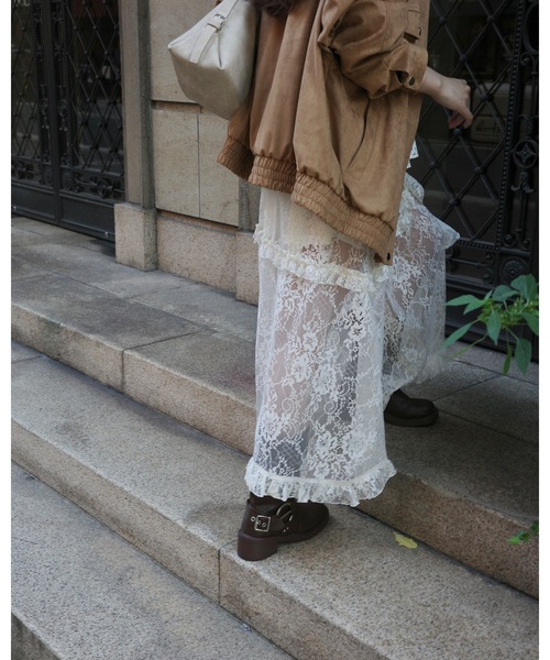 jumelle（ジュメロ）の「ビンテージレーススカート（スカート・レディース・アイボリー・FREE）」の6枚目の写真