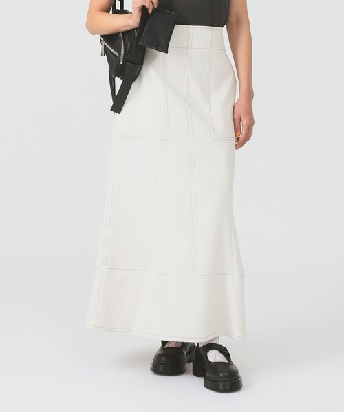 Ray BEAMS(レイビームス)の「ステッチ マーメイド スカート(スカート・レディース・ブラック/ブラウン系その他3/ホワイト系その他6/ライトブルー・1/0)」の2枚目の写真