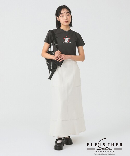 Ray BEAMS(レイビームス)の「ステッチ マーメイド スカート(スカート・レディース・ブラック/ブラウン系その他3/ホワイト系その他6/ライトブルー・1/0)」の5枚目の写真