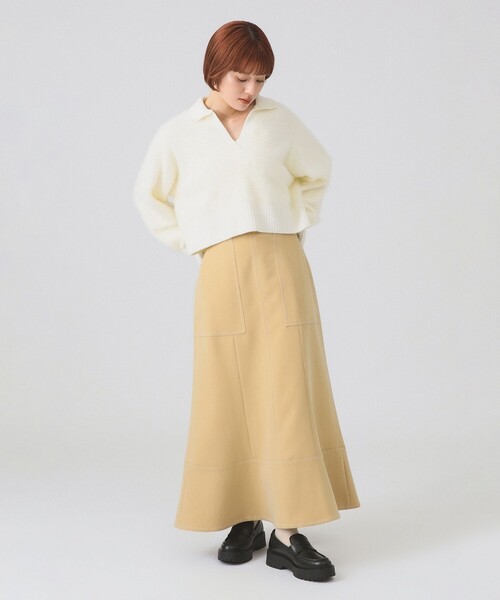 Ray BEAMS(レイビームス)の「ステッチ マーメイド スカート(スカート・レディース・ブラック/ブラウン系その他3/ホワイト系その他6/ライトブルー・1/0)」の17枚目の写真