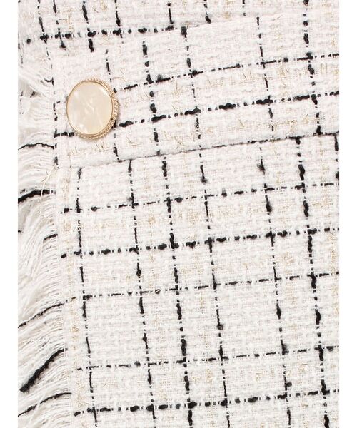 ツイードラップミニスカート