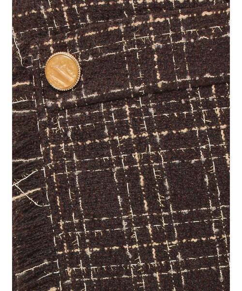 ツイードラップミニスカート