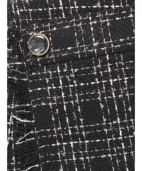 ツイードラップミニスカート