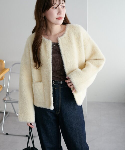 ミンクライクカーディガン（カーディガン/ボレロ）｜DISCOAT（ディス