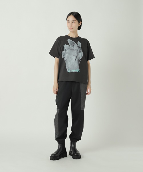 ZUCCa（ズッカ）の「(S)パッチワークジャージィー / パンツ / P（その他パンツ・レディース・カーキ/ブラック・M size）」の4枚目の写真