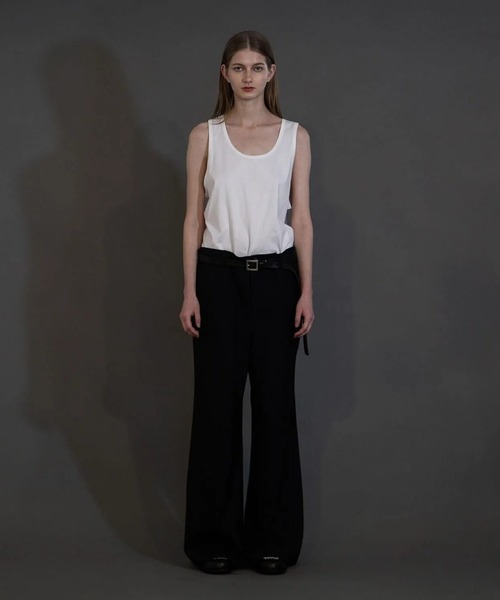 my beautiful landlet（マイビューティフルランドレット）の「【my beautiful landlet】 STRIPE WOOL FLARED SLACKS（スラックス・メンズ・グレー/ネイビー/ブラック・1/2/0）」の7枚目の写真