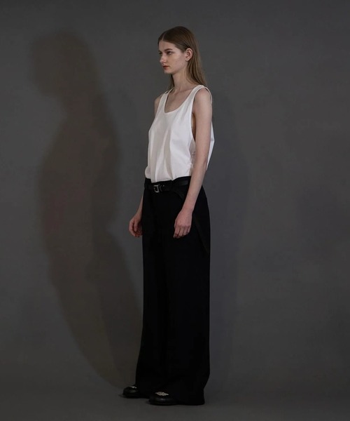 my beautiful landlet（マイビューティフルランドレット）の「【my beautiful landlet】 STRIPE WOOL FLARED SLACKS（スラックス・メンズ・グレー/ネイビー/ブラック・1/2/0）」の8枚目の写真