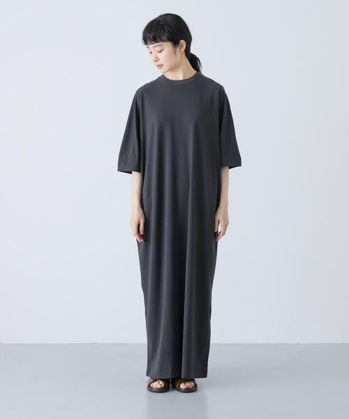 かぐれ（カグレ）の「『2サイズ展開』コクーンスリーブストレートワンピース（ワンピース・レディース・ブラック/チャコールグレー・0/1）」の8枚目の写真