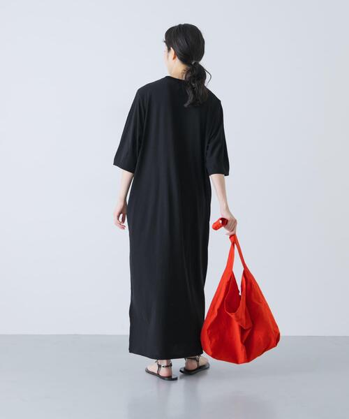 かぐれ（カグレ）の「『2サイズ展開』コクーンスリーブストレートワンピース（ワンピース・レディース・ブラック/チャコールグレー・0/1）」の17枚目の写真