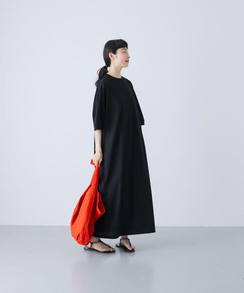 かぐれ（カグレ）の「『2サイズ展開』コクーンスリーブストレートワンピース（ワンピース・レディース・ブラック/チャコールグレー・0/1）」の18枚目の写真