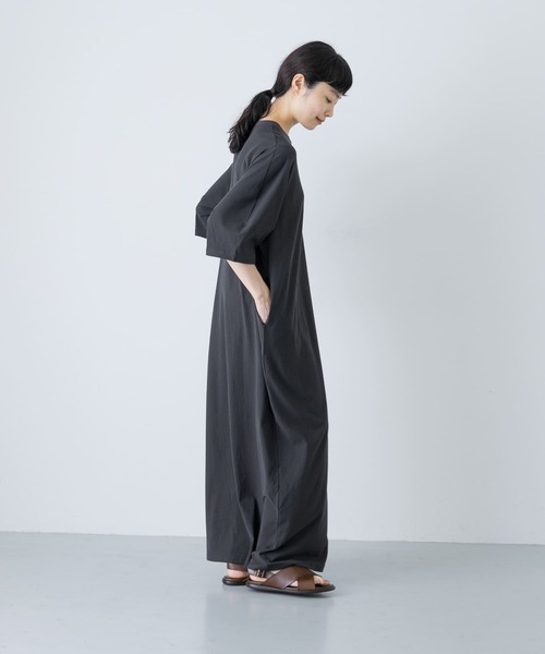 かぐれ 新品 今季 コクーンスリーブスリーブストレートワンピース 2025 2サイズ展開』コクーンスリーブストレートワンピース