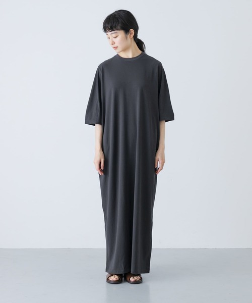 かぐれ　新品　今季　コクーンスリーブスリーブストレートワンピース　2025 かぐれ 新品 今季 コクーンスリーブスリーブストレート