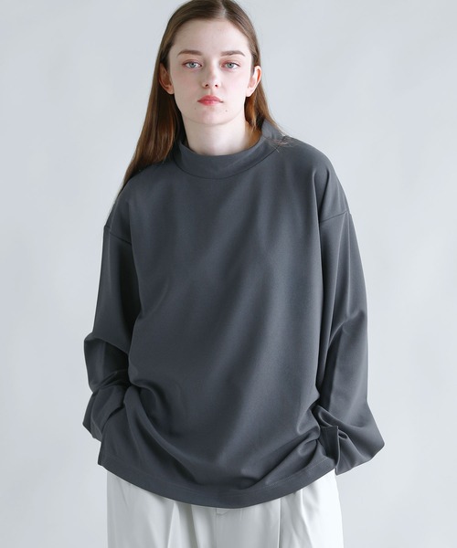 SOCCE(ソーシー)の「ドライアムンゼンモックネックカットソー(Tシャツ/カットソー・メンズ・ブラック/チャコール/ライトグレー/ホワイト/ブルーグレー・XL/L/M/S)」の5枚目の写真
