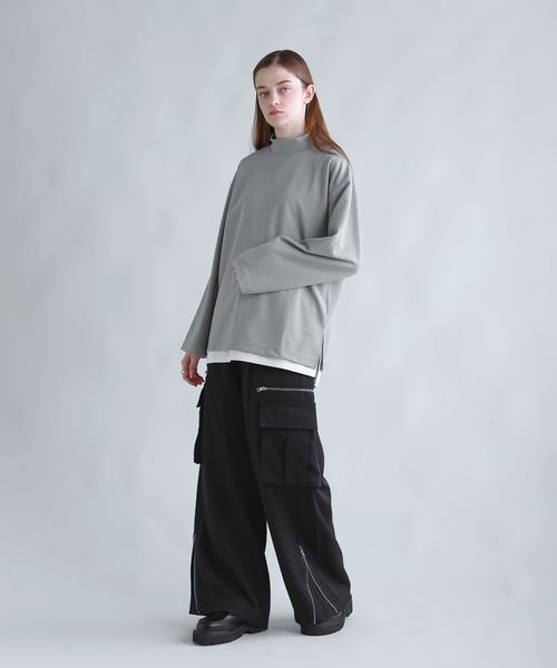 SOCCE(ソーシー)の「ドライアムンゼンモックネックカットソー(Tシャツ/カットソー・メンズ・ブラック/チャコール/ライトグレー/ホワイト/ブルーグレー・XL/L/M/S)」の6枚目の写真