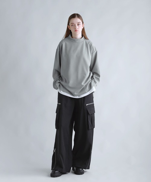 SOCCE(ソーシー)の「ドライアムンゼンモックネックカットソー(Tシャツ/カットソー・メンズ・ブラック/チャコール/ライトグレー/ホワイト/ブルーグレー・XL/L/M/S)」の8枚目の写真