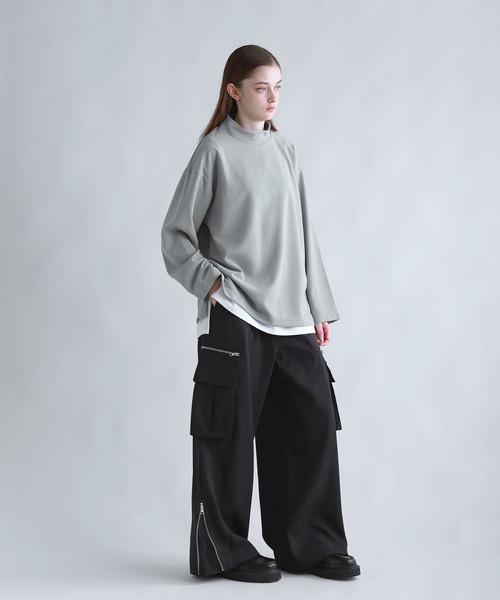 SOCCE(ソーシー)の「ドライアムンゼンモックネックカットソー(Tシャツ/カットソー・メンズ・ブラック/チャコール/ライトグレー/ホワイト/ブルーグレー・XL/L/M/S)」の9枚目の写真