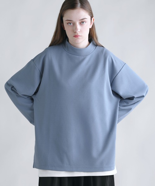 ZOY WOMENS トライアングルドットプリント 長袖モックネック ZOY WOMENS トライアングルドットプリント 長袖モックネック