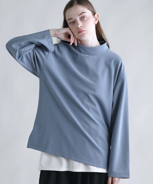 SOCCE(ソーシー)の「ドライアムンゼンモックネックカットソー(Tシャツ/カットソー・メンズ・ブラック/チャコール/ライトグレー/ホワイト/ブルーグレー・XL/L/M/S)」の12枚目の写真