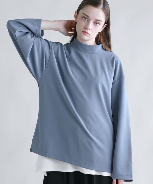 SOCCE(ソーシー)の「ドライアムンゼンモックネックカットソー(Tシャツ/カットソー・メンズ・ブラック/チャコール/ライトグレー/ホワイト/ブルーグレー・XL/L/M/S)」の13枚目の写真