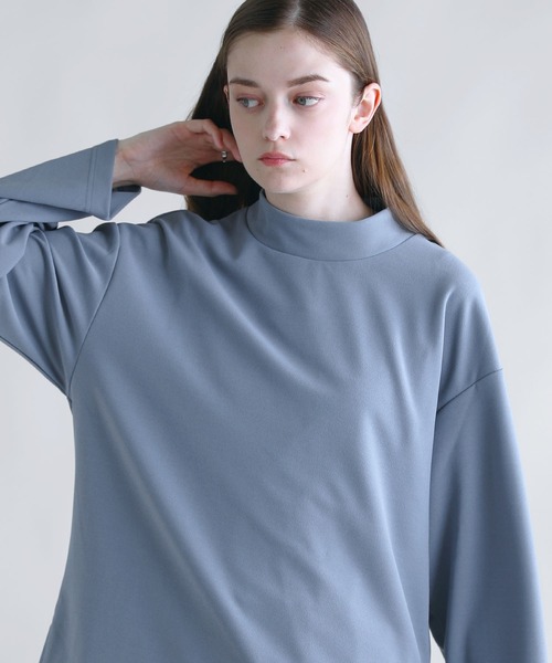 SOCCE(ソーシー)の「ドライアムンゼンモックネックカットソー(Tシャツ/カットソー・メンズ・ブラック/チャコール/ライトグレー/ホワイト/ブルーグレー・XL/L/M/S)」の14枚目の写真